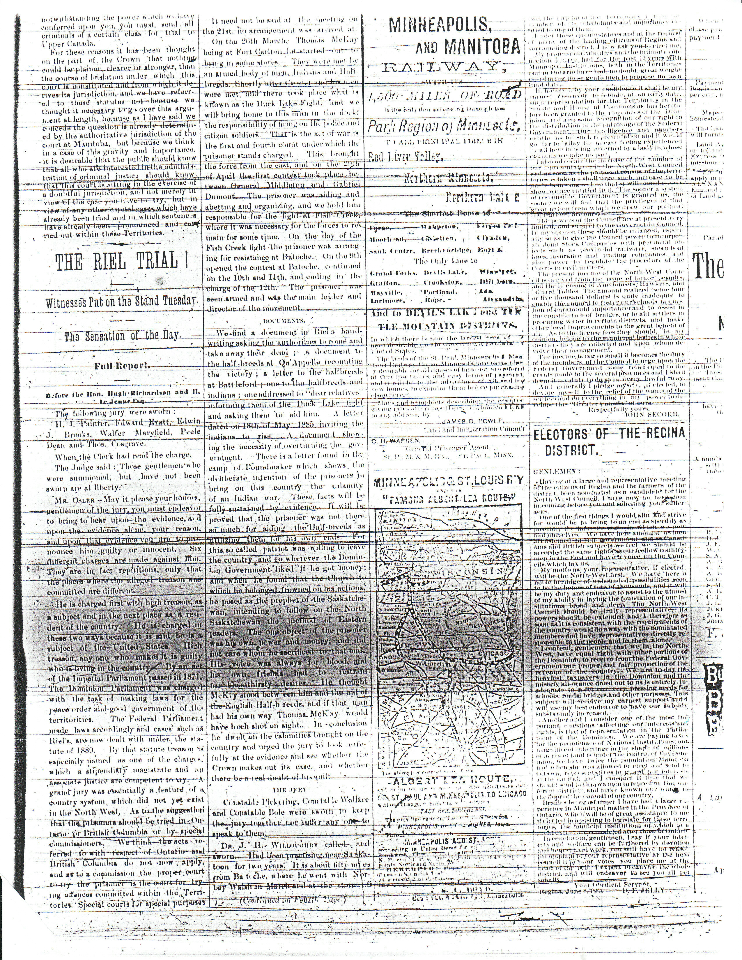 July 30th 1885 Queen vs Riel d